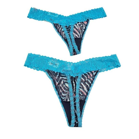 No Boundaries 4-Pack Underwear Micro Lace Multi-Color Thong Panties Size XL NWT - Picture 6 of 15